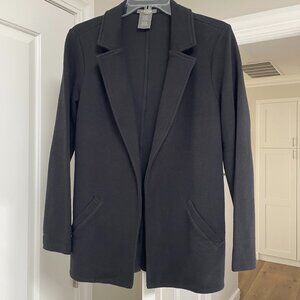 Matty Women's Boyfriend Black Knit Blazer Open Front